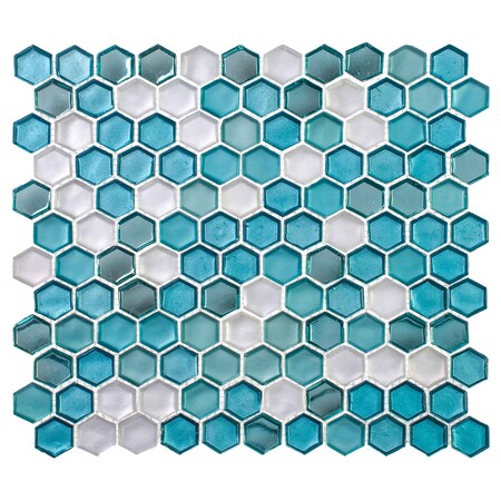 SAMPLE Arti 1 X 1 Glass Honeycomb Mosaic Tile